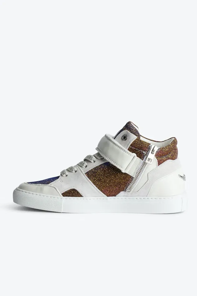 Zadig and Voltaire Sneakers MID FLASH GOLD GOLD MIX 8211 WomenMen Zadig and Voltaire Sneakers MID FLASH GOLD GOLD MIX 8211 WomenMen