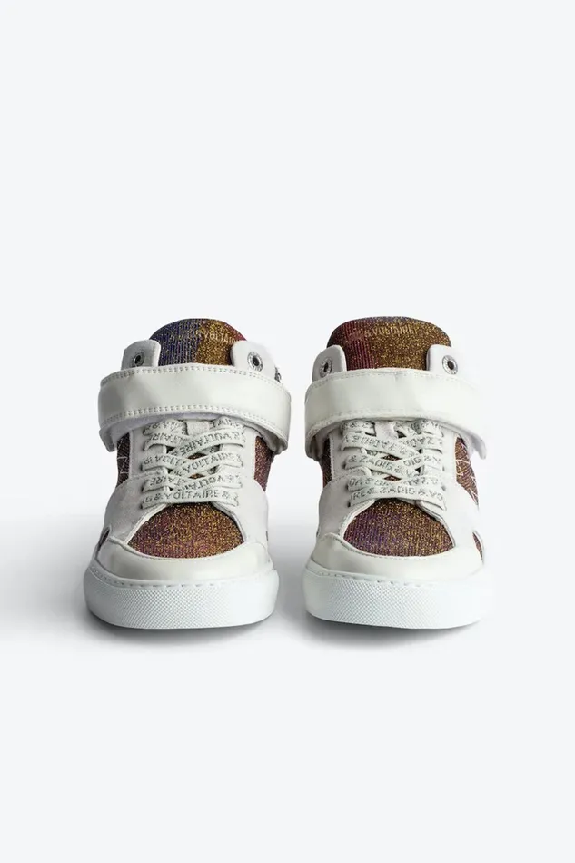 Zadig and Voltaire Sneakers MID FLASH GOLD GOLD MIX 8211 WomenMen Zadig and Voltaire Sneakers MID FLASH GOLD GOLD MIX 8211 WomenMen