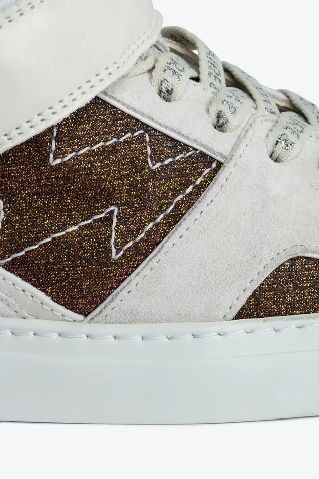 Zadig and Voltaire Sneakers MID FLASH GOLD GOLD MIX 8211 WomenMen Zadig and Voltaire Sneakers MID FLASH GOLD GOLD MIX 8211 WomenMen