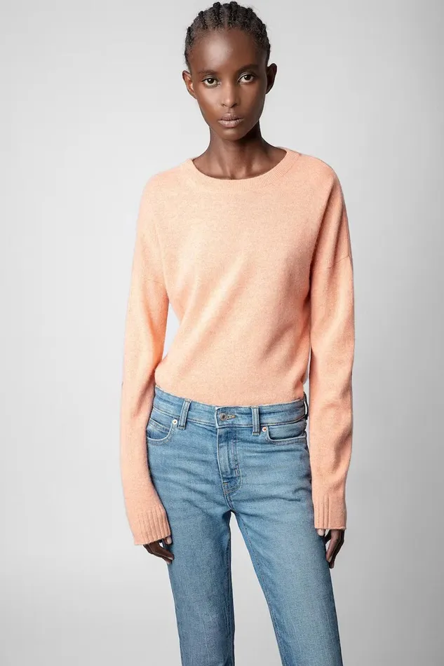 Zadig and Voltaire Sweaters and Knitwear CICI WS PATCH CORAL 8211 Women